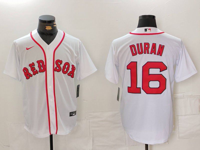 Men Boston Red Sox #16 Duran White Game 2024 Nike MLB Jersey style 1->boston red sox->MLB Jersey